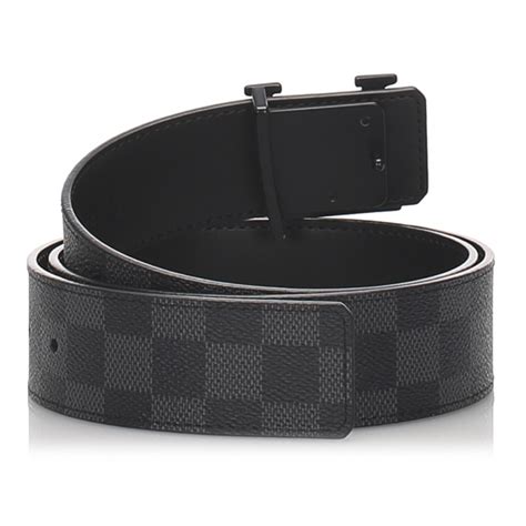 black damier louis vuitton belt with gold buckle|louis vuitton damier graphite belt.